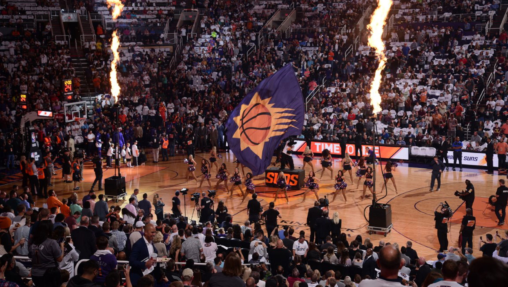 Phoenix Suns home game during halftime show