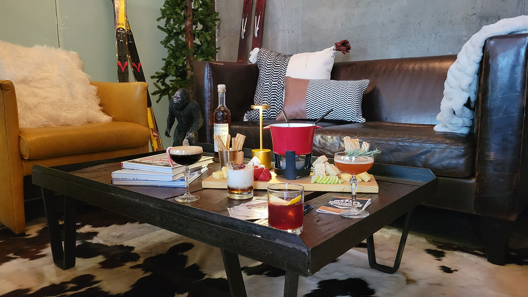 Dishes and cocktails from Saguaro Ski Summit