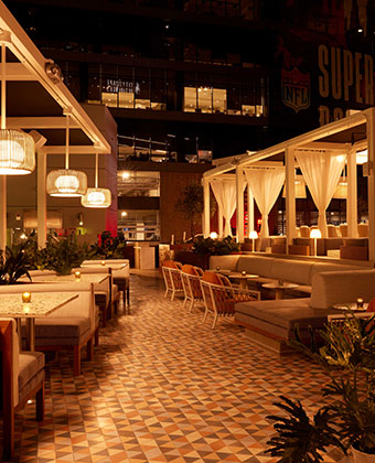 Eden Rooftop Bar seating
