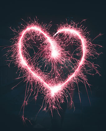Heart in Sparklers