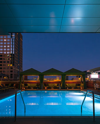 Palomar Phoenix Pool at Night