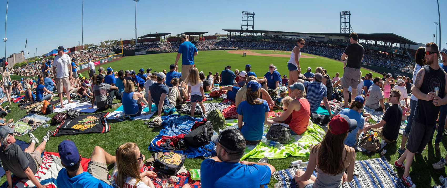 Cubs fans enjoy spring training at Sloan Park, Mesa, Arizona