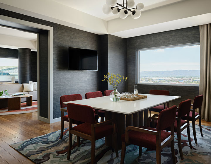 Kimpton Hotel Palomar Phoenix Presidential Suite Dining Room after renovation